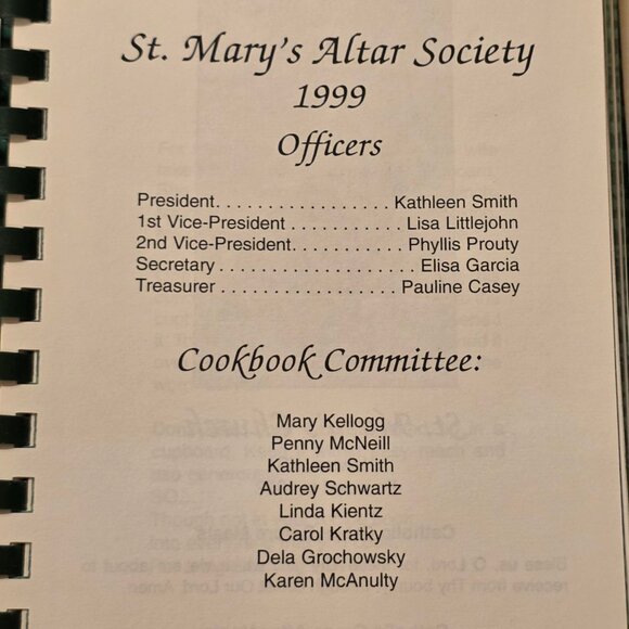 Newton Kansas Cookbook Taste Of Heaven St Marys Altar Society 1999 Recipe Book - Picture 6 of 12
